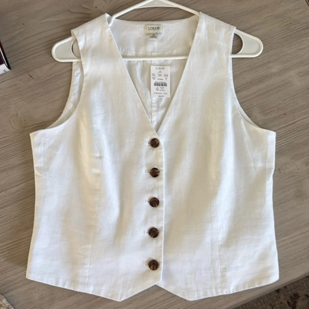 J. Crew Linen Vest - Picture 3 of 8
